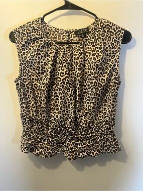 J. Crew Leopard Print Sleeveless Camisole - Beige & Black